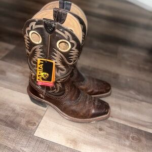 Ariat Dark Brown Leather Cowboy Boots
